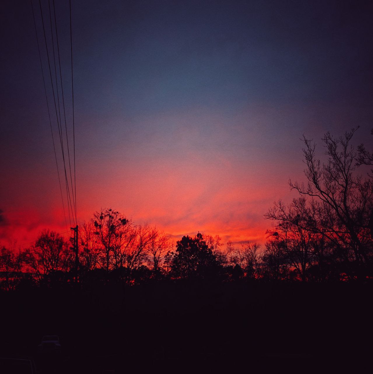 Hark! How the sunset bleeds, a fiery wound, painting the heavens with blood of the dying day.


                